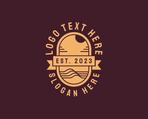 Travel - Sunset Hipster Vacation logo design