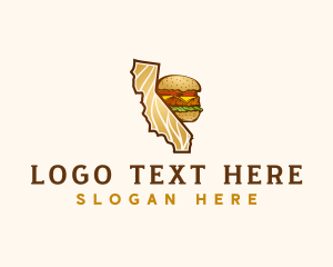 Map - California Cheeseburger Diner logo design