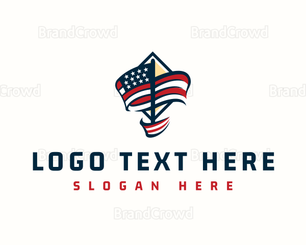 American Patriotic Flag Logo