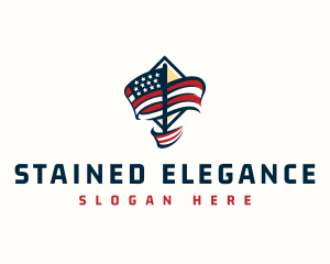 American Patriotic Flag Logo