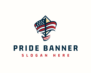 American Patriotic Flag logo design