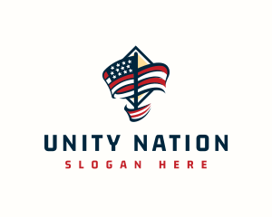 American Patriotic Flag logo design