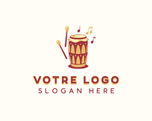 Askiko - African Percussion Drum logo design