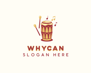 Performer - African Percussion Drum logo design