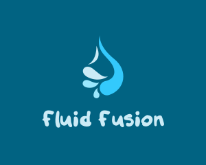 Abstract Liquid Water logo design