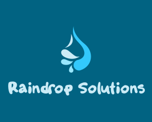 Raindrop - Abstract Liquid Water logo design