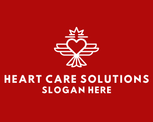 Flying Royal Heart  logo design