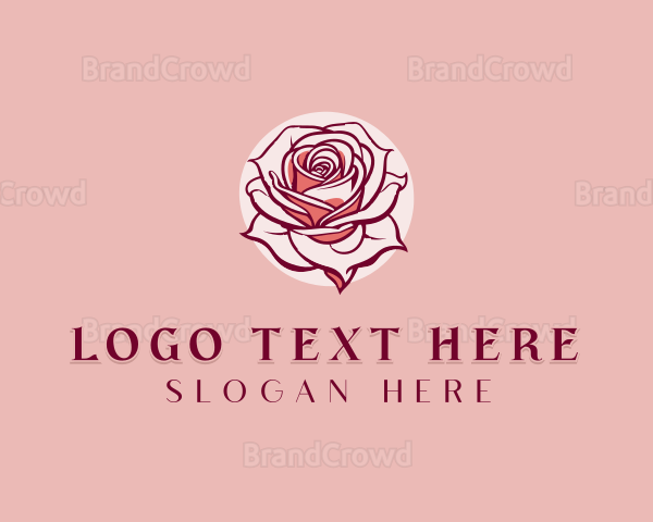 Beauty Rose Flower Logo