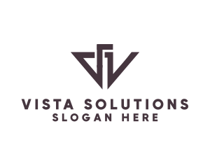 Professional Firm Letter V logo design