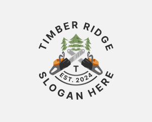 Logging - Tree Logging Chainsaw logo design