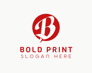 Bold Round Business Letter B logo design