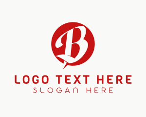 Bold Round Business Letter B Logo