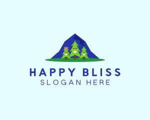 Happy Pine Trees logo design