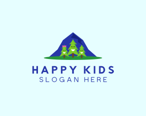 Happy Pine Trees logo design