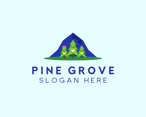 Happy Pine Trees logo design