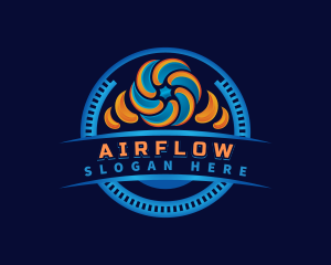 Fan Hvac Heating Cooling logo design