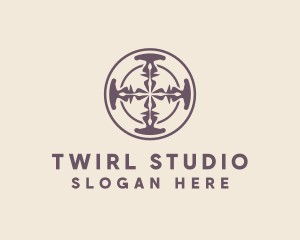 Elegant Ornament Studio Circle logo design