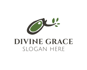 Olive Leaves - Abstract Olive Branch logo design