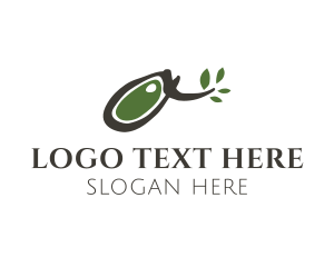 Zero - Abstract Olive Branch logo design