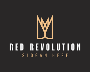 Red Sharp Crown logo design