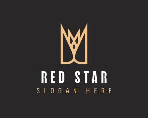 Red Sharp Crown logo design