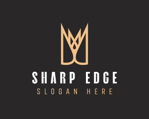 Red Sharp Crown logo design