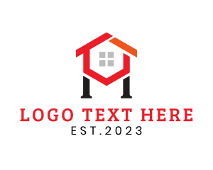 Builder - Hexagon House Letter H logo design