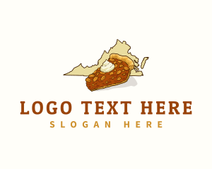 Map - Virginia Peanut Pie logo design