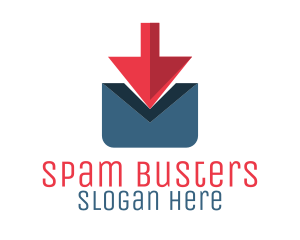 Spam - Arrow Mail Inbox logo design