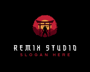 Ronin Ninja Warrior logo design