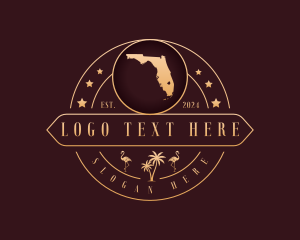 Emblem - Florida Map Tourism logo design