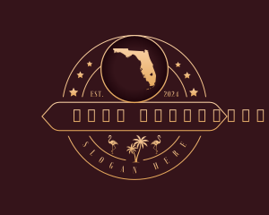 Florida Map Tourism Logo