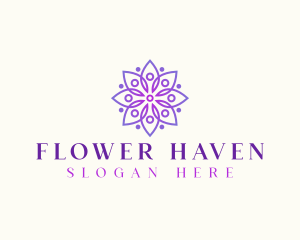 Beauty Mandala Flower logo design