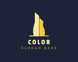 Golden - Gold Building Residence logo design