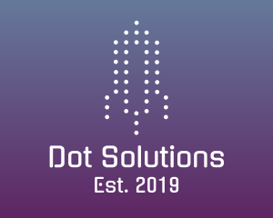 Dot - Minimalist Dot Rocket logo design