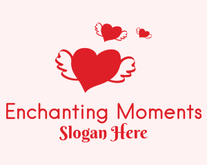 Romantic - Romantic Flying Heart logo design