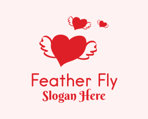 Romantic Flying Heart  logo design