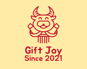 Festive Ox Head logo design