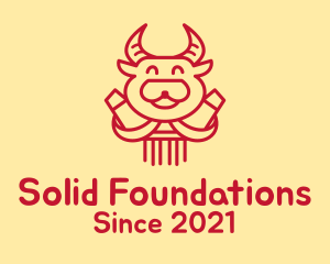 Buffalo - Festive Ox Head logo design