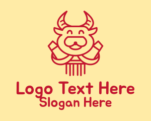 Festive Ox Head Logo