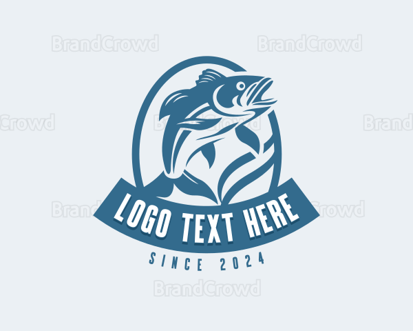 Trout Fish Fisherman Logo