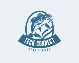 Fishery - Trout Fish Fisherman logo design