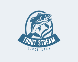 Trout - Trout Fish Fisherman logo design