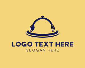 Silverware - Diner Spoon Fork Cloche logo design