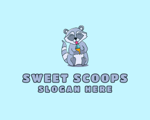 Ice Cream - Raccoon Ice Cream logo design