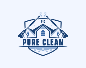 Water Bubbles Pressure Washer logo design