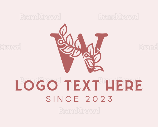 Vine Boutique Letter W Logo