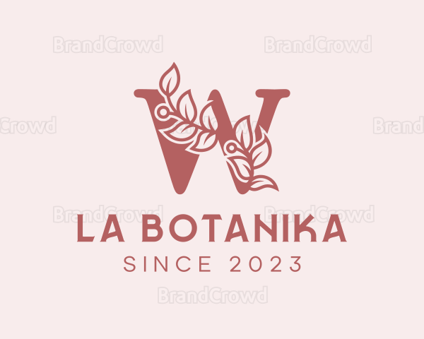 Vine Boutique Letter W Logo