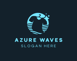 Wave Shirt Cleaning logo design