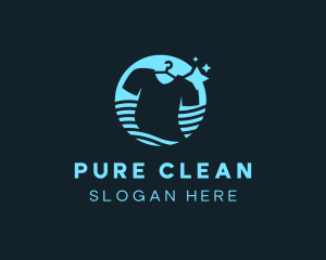 Wave Shirt Cleaning logo design